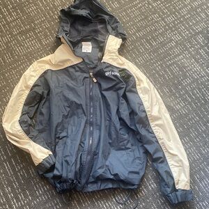 🍍 Girl Scouts Windbreaker Water Repellent Hayward Ca Hooded Jacket Size small🍍